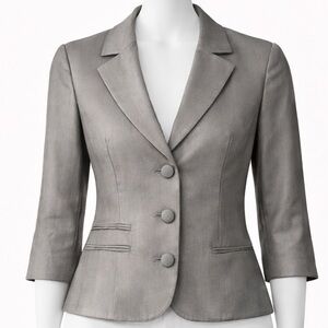 Teenflo Gray Women's Linen Blend Blazer